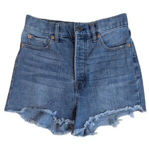Gianni Bini Button Fly Boyfriend Blue Denim Shorts